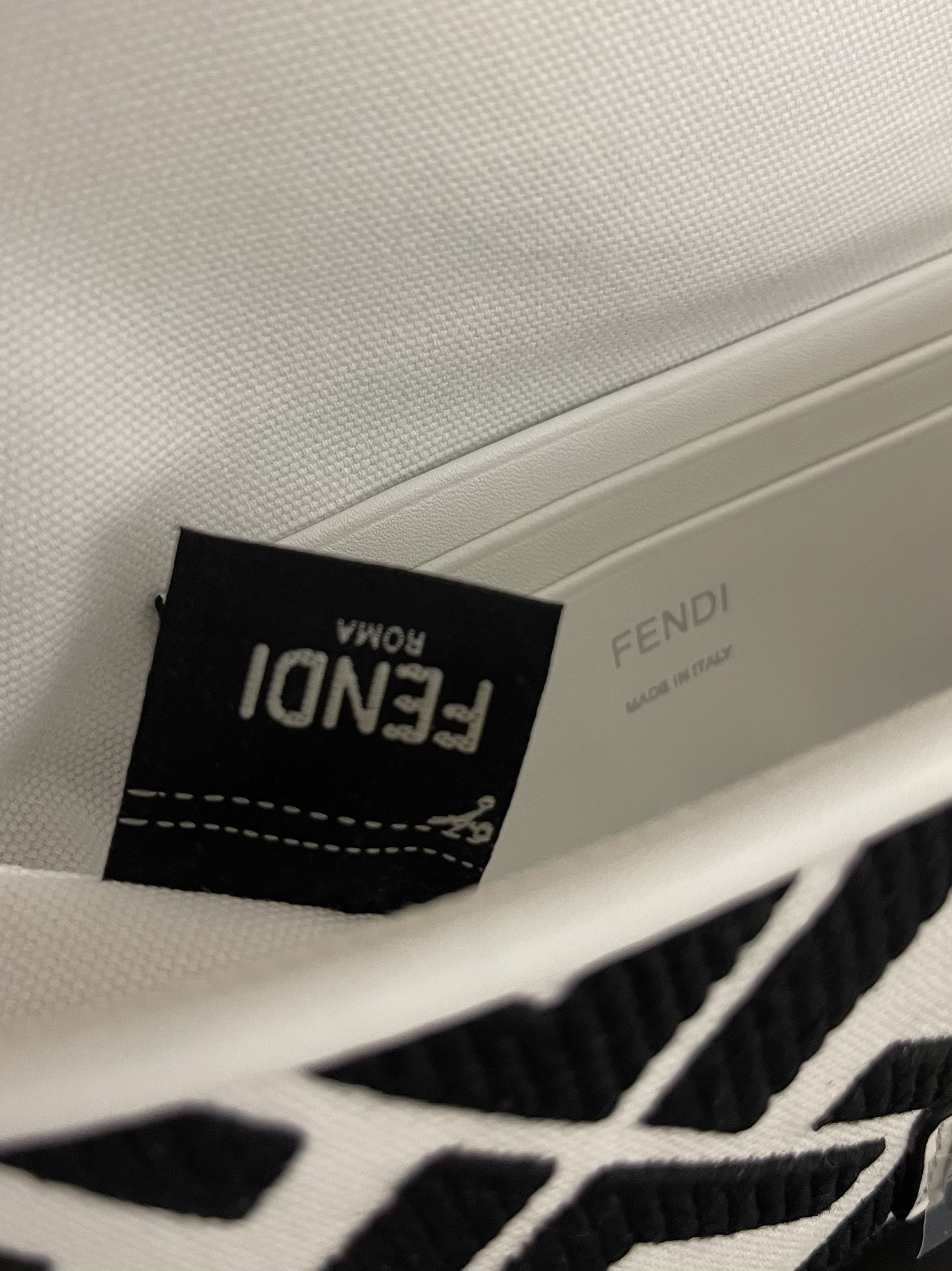 Fendi Baguette By Marc Jacobs In Black And White 19cm/ 7.5in