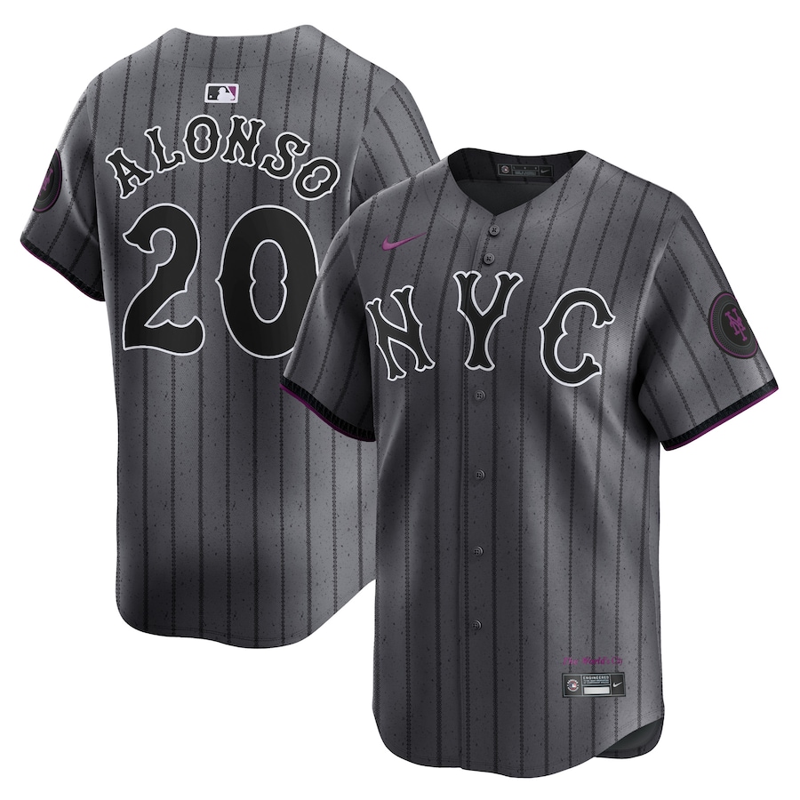 Pete Alonso New York Mets 2024 City Connect Limited Player Jersey Graphite