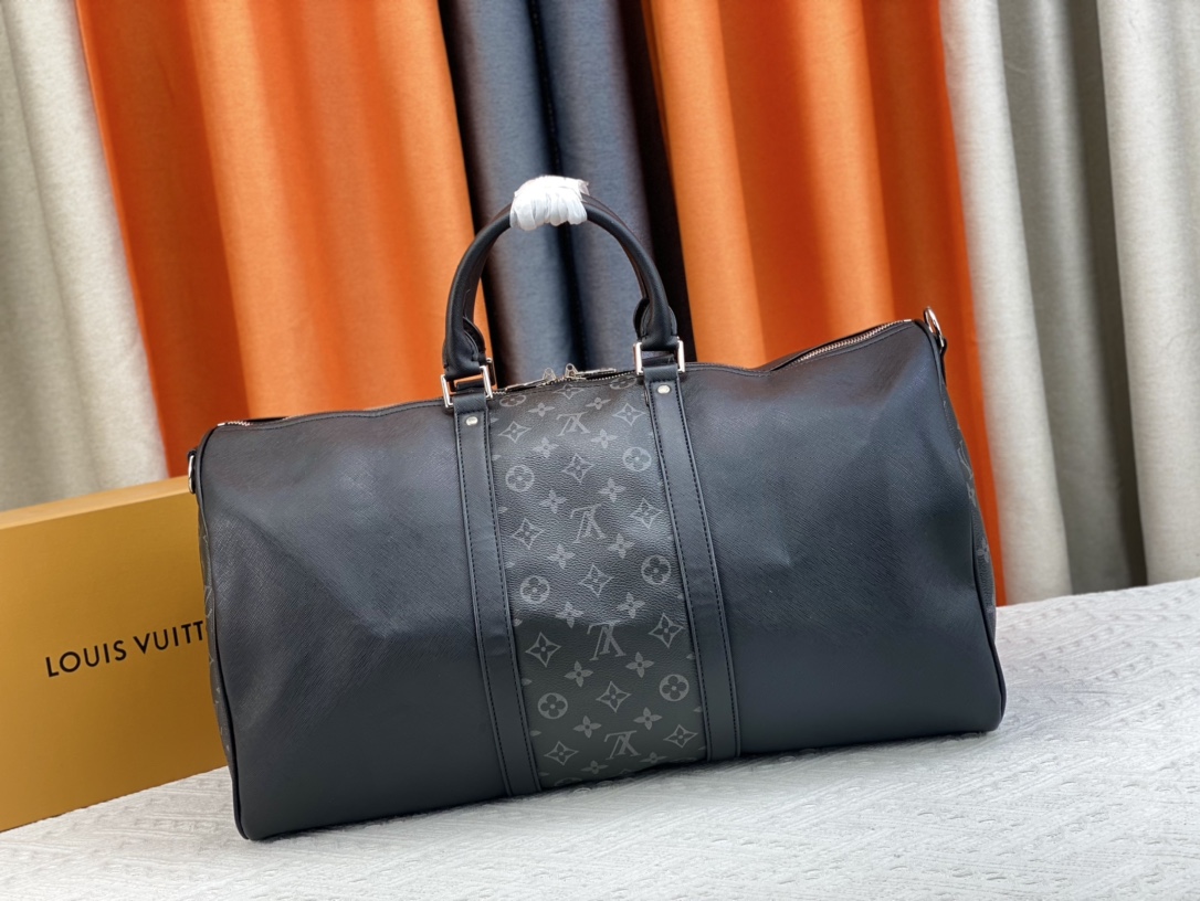 Louis Vuitton Keepall Bandouli Re 50Cm Black M59712