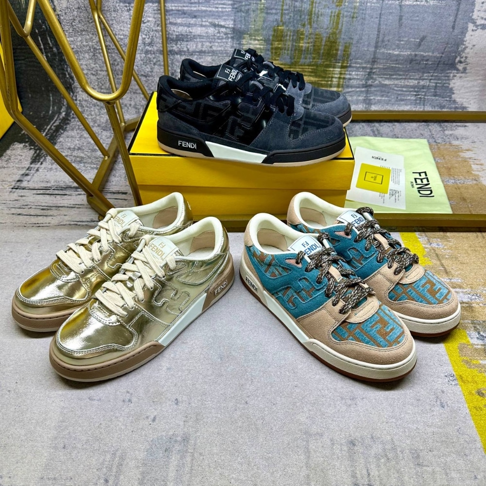 Fendi Match Sneakers Gold