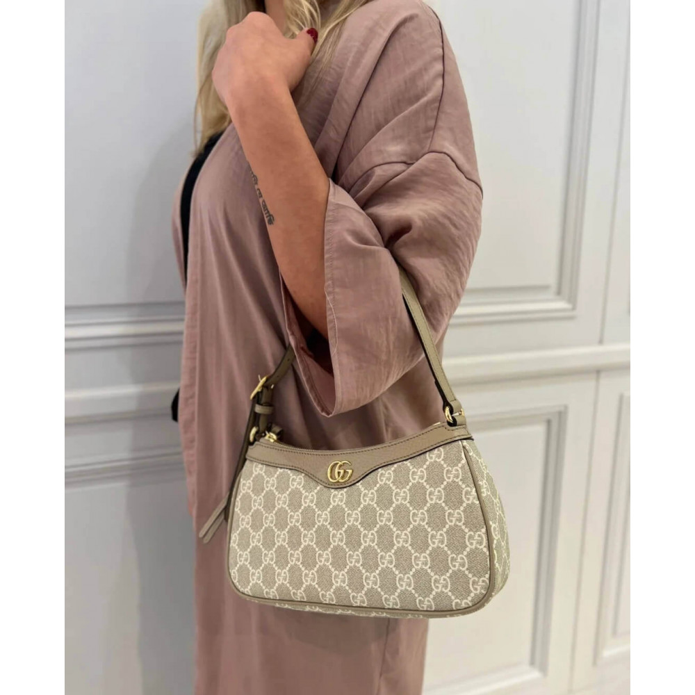 Gucci Ophidia GG Small Handbag Beige/Ebony 25cm/9.8in