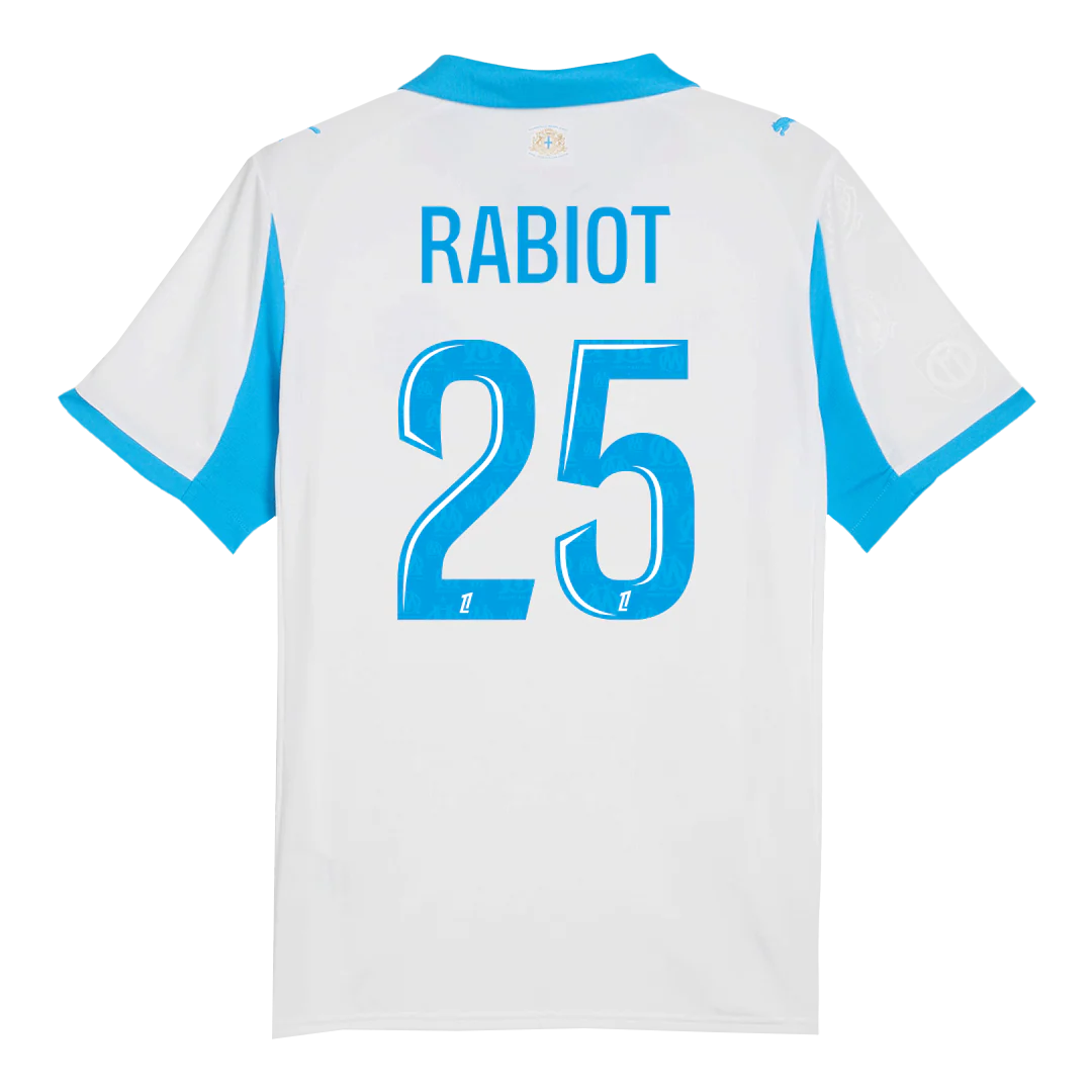 RABIOT #25 Marseille Home Soccer Jersey 2025/26