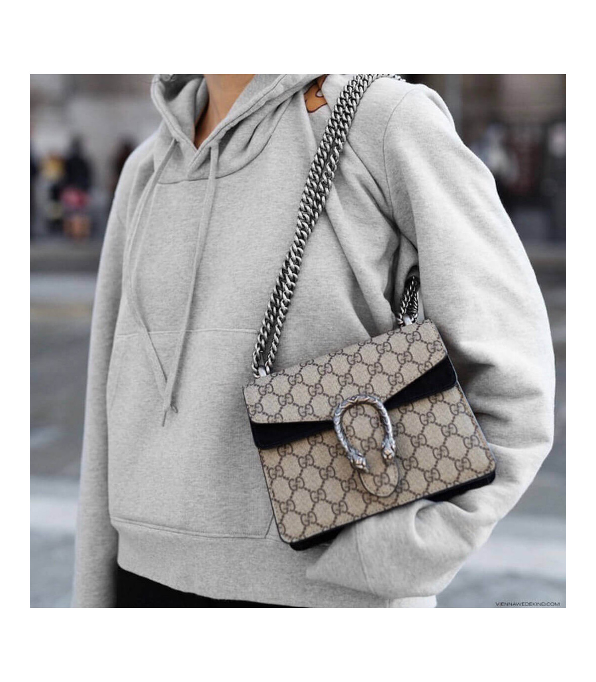 Gucci Dionysus GG Supreme Mini Bag Black 20cm