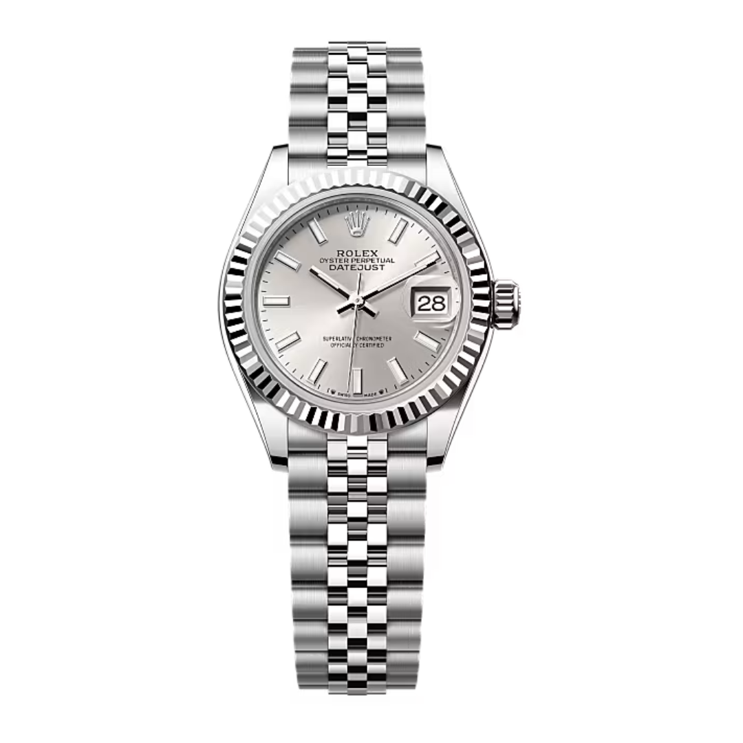 Rolex Datejust 28mm Automatic Silver Dial White Gold and Steel M279174-0005 Women's Watch