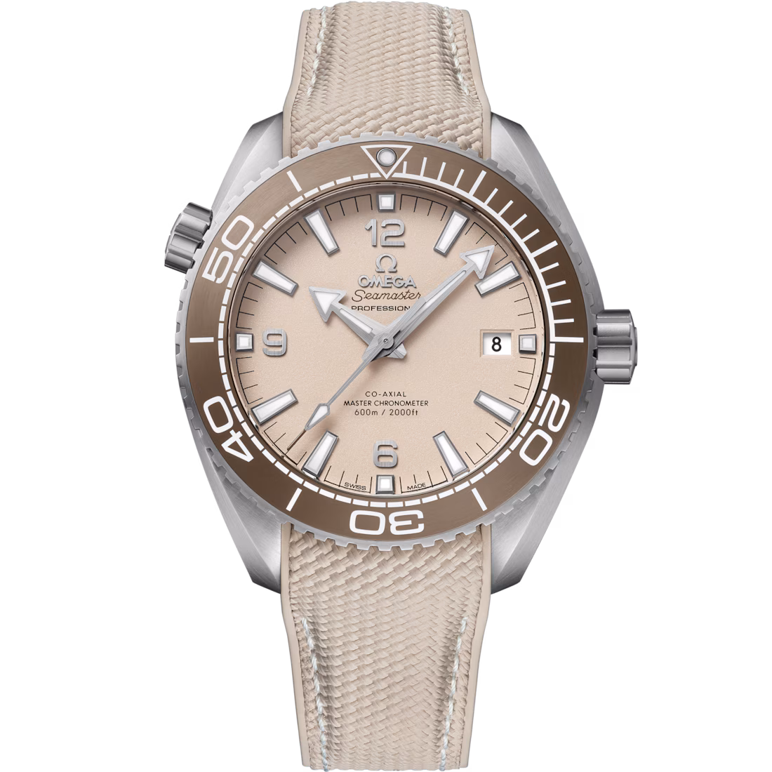 Omega Seamaster Planet Ocean 600M 43.5mm Linen Dial Stainless Steel Strap 215.32.44.21.09.001