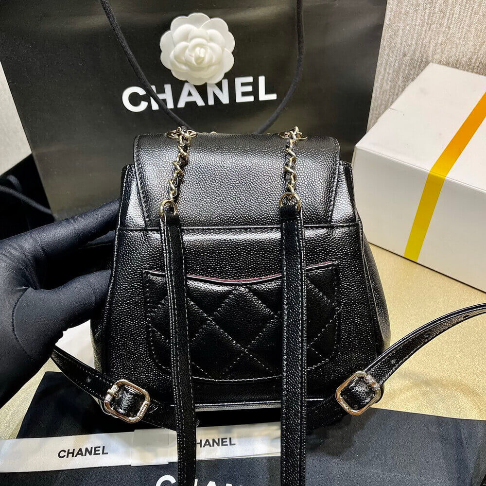 Chanel Business Affinity Mini Backpack in Black Caviar 25.4cm