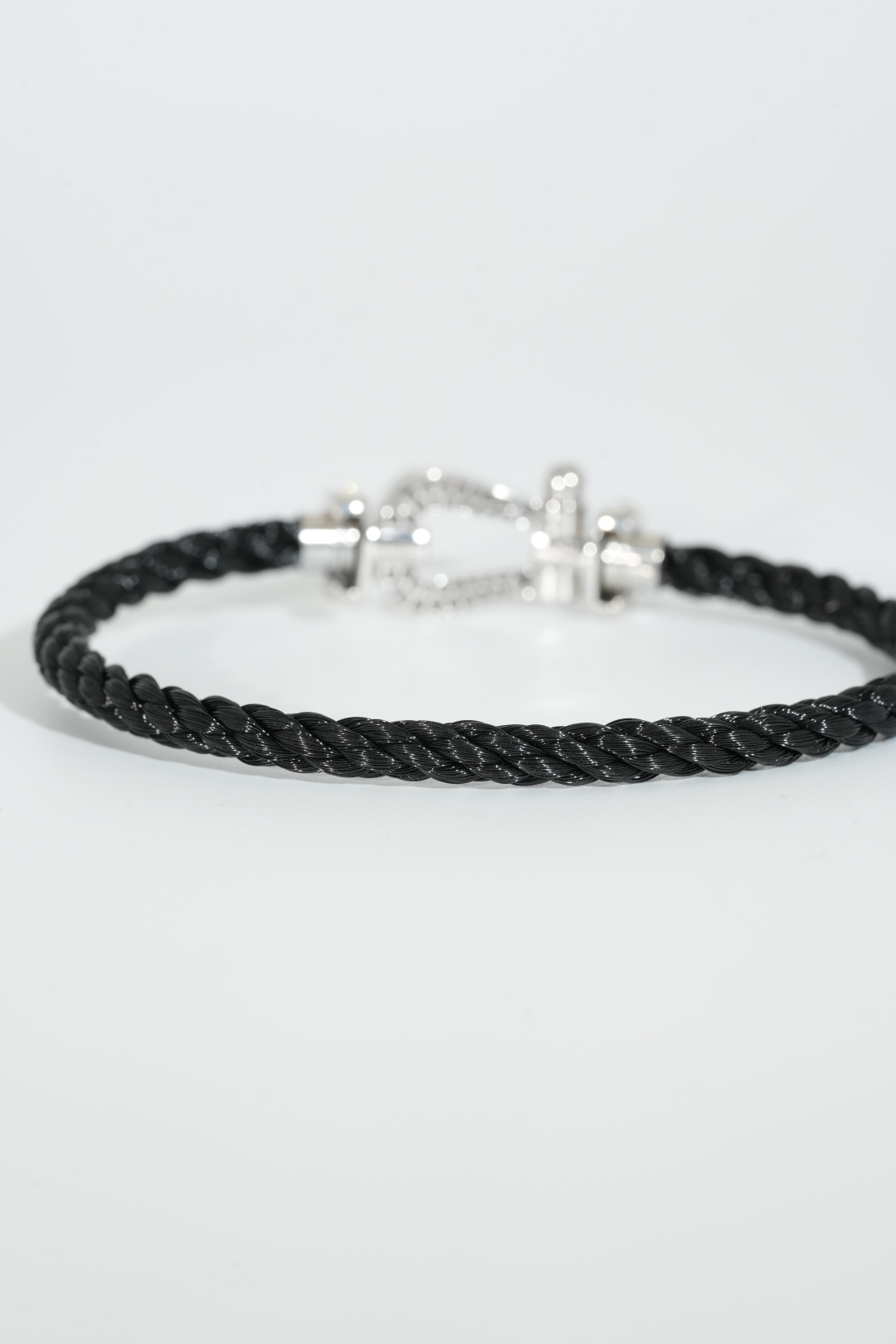 BVLGARI Black Onyx Fan Pendant Necklace with Diamond Edge