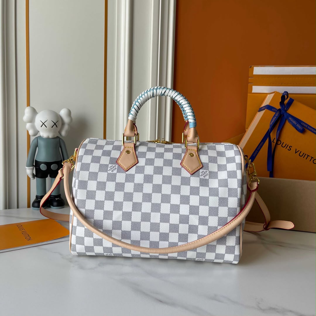 Louis Vuitton Speedy 30 Soft Damier Azur Canvas N40908