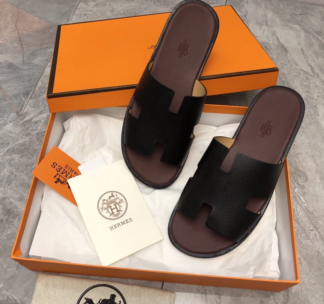 Hermes Izmir Sandal Black And Brown