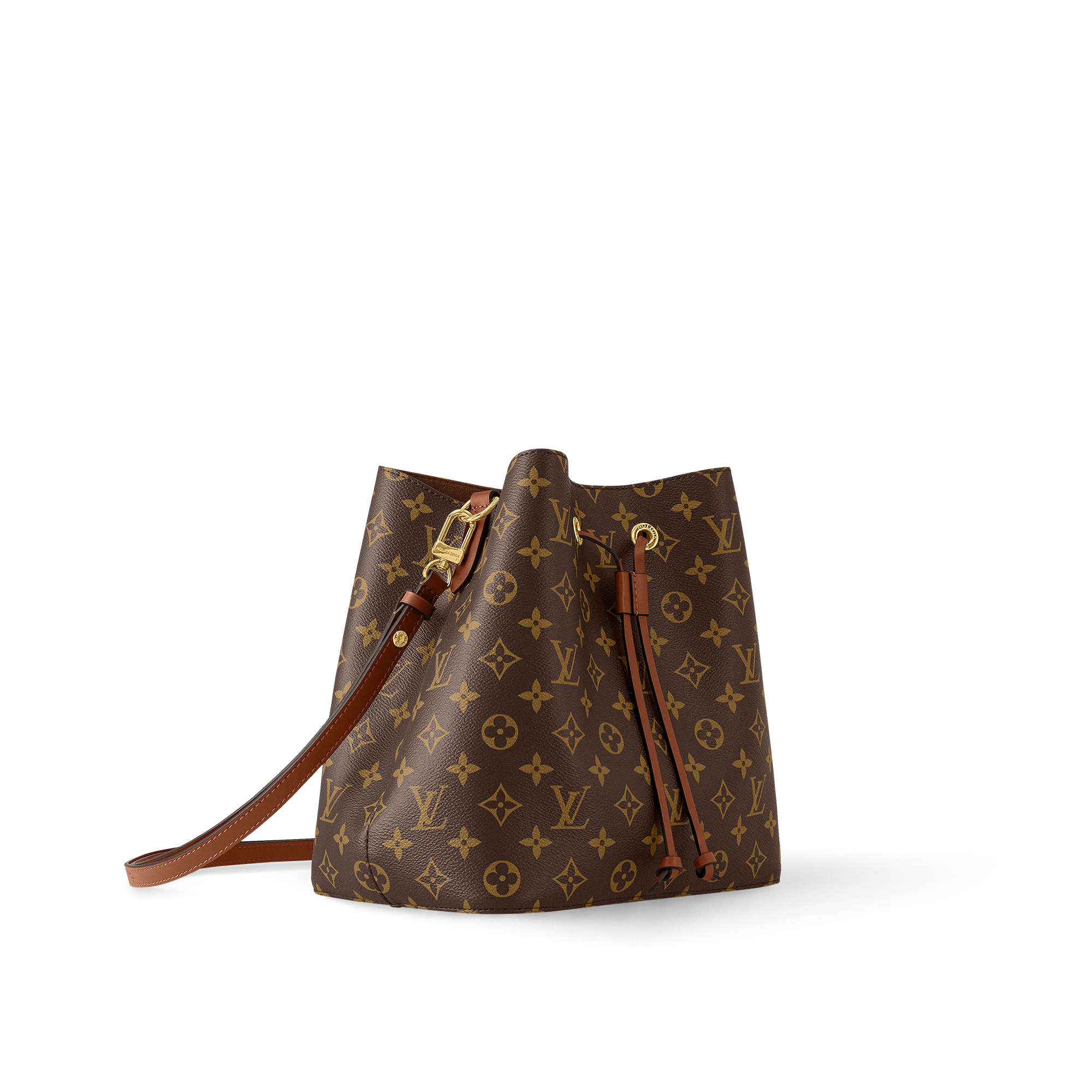 Louis Vuitton Luxury Monogram Canvas And Leather Handbag Neonoe Caramel