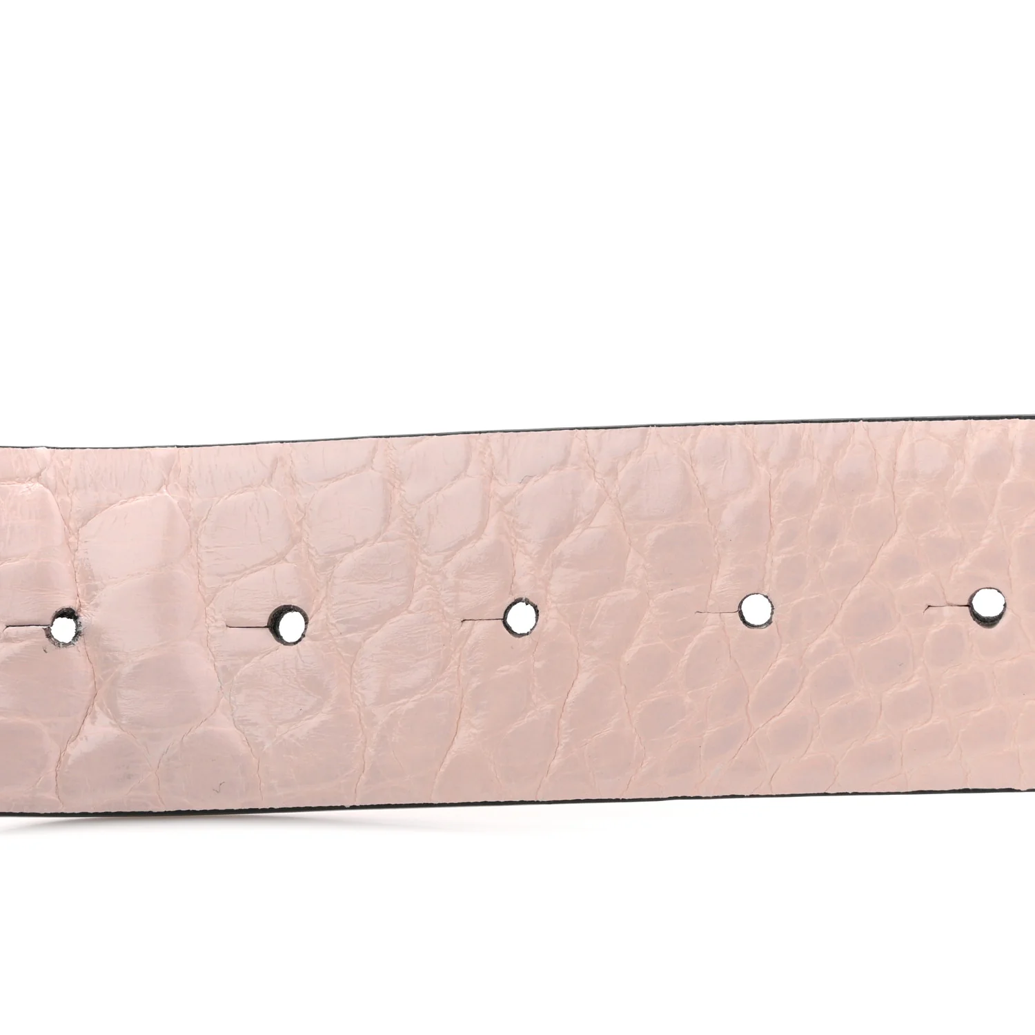 Crocodile Embossed Calfskin VLogo Belt 90 36 Pink