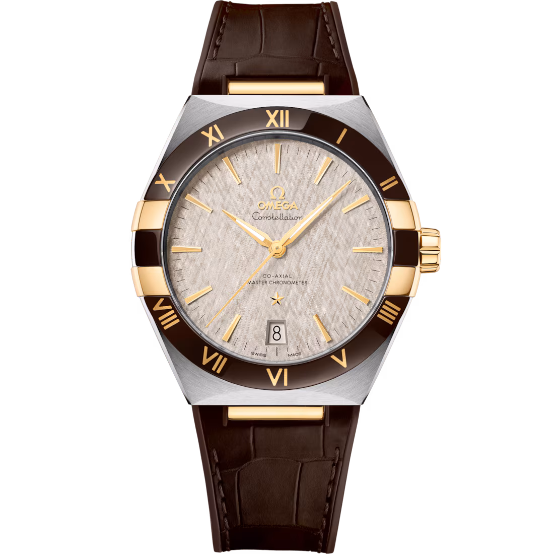 OMEGA Constellation 41mm, steel ‑ yellow gold on Leather strap 131.23.41.21.06.002