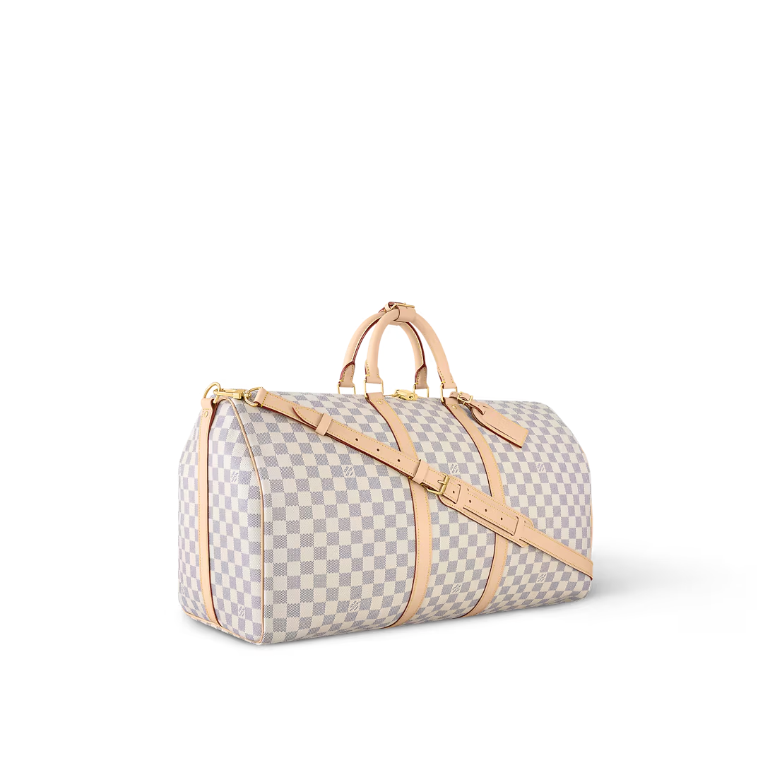 Louis Vuitton Keepall Bandouliere 55 Damier Azur Canvas 55cm N41429