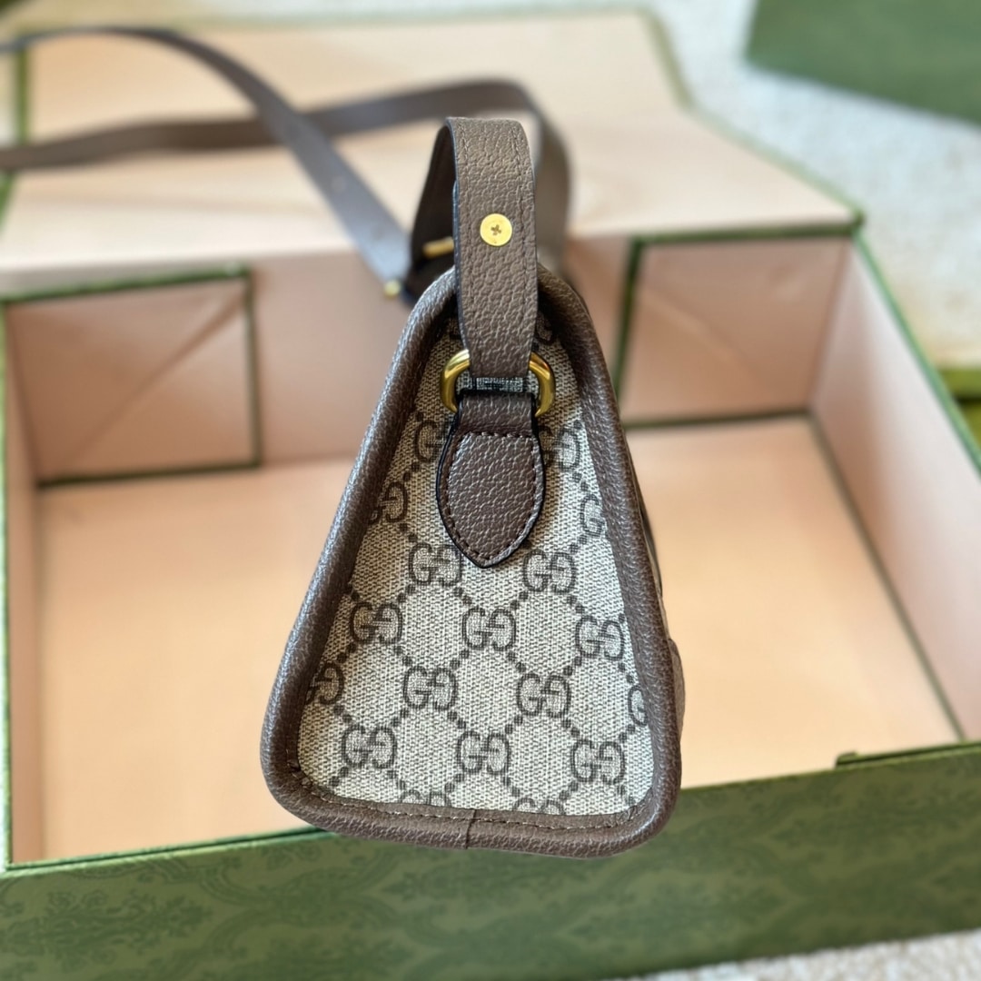 Gucci Ophidia Gg Messenger Bag Beige Ebony 25Cm 752581 96Iwt 8745