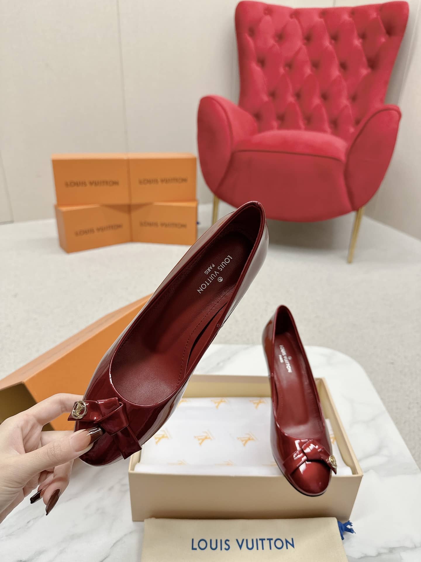 Louis Vuitton Fiancee Pumps Red
