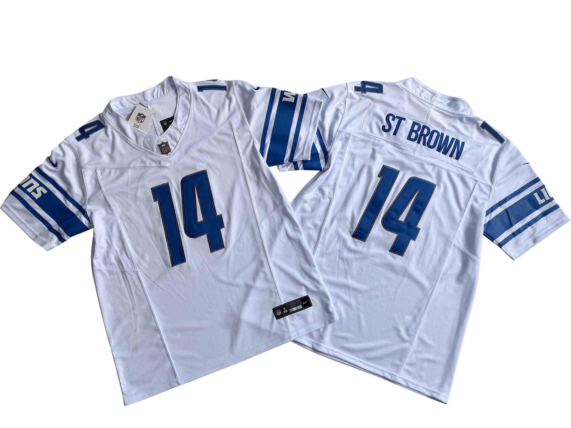 Detroit Lions 14# Amon-Ra St. Brown Nike Vapor F.U.S.E. Limited Jersey