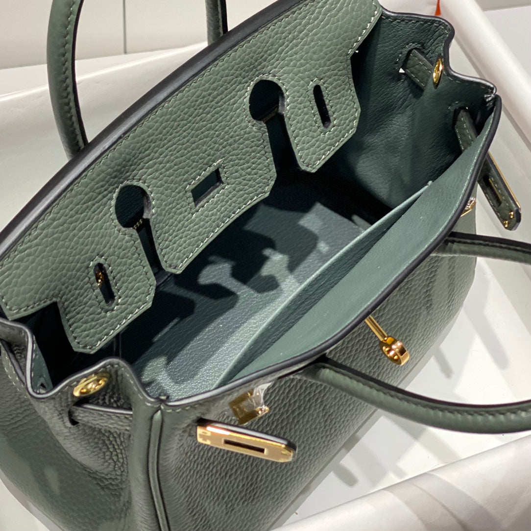 Hermes Birkin 20Cm Vert Amande Togo Leather Gold Hardware
