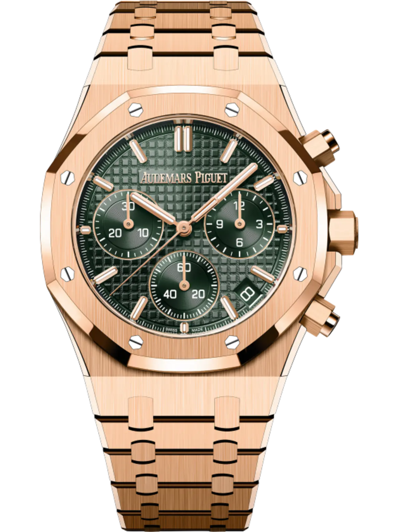 Audemars Piguet ROYAL OAK Pink Gold Khaki Green Dial CHRONOGRAPH 41mm 26240OR.OO.1320OR.08