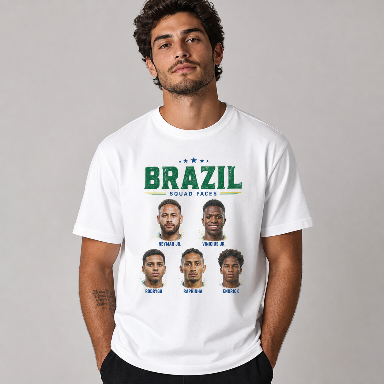 Brazilian Player Pure Cotton T-Shirt – Limited-Time Offer