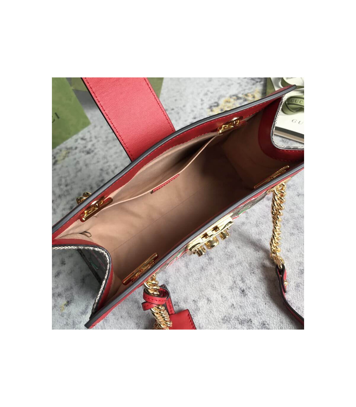 Gucci GG Apple Print Small Shoulder Bag