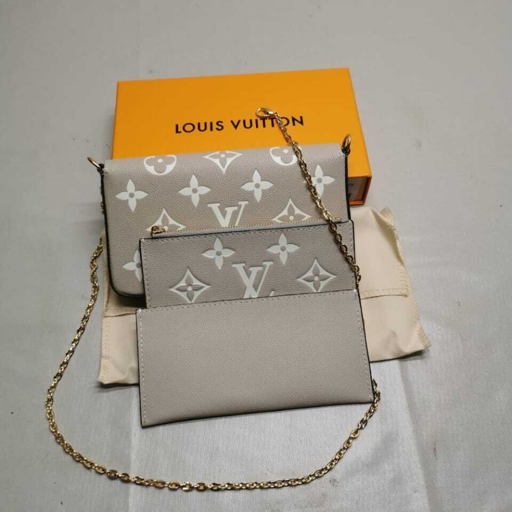 Louis Vuitton Félicie Pochette Monogram Grey 21Cm M82610