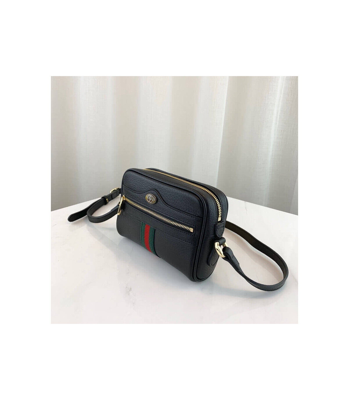 Gucci Ophidia Leather Mini Bag Black