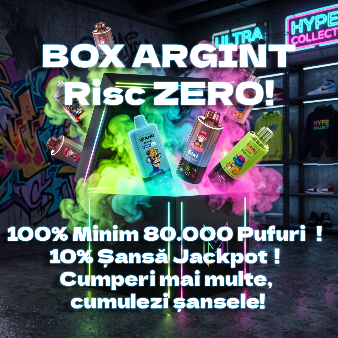 🎁 BANG Mystery Box Oficial | Câștig Garantat 80K - 450K Pufuri | Ecran LED & Garanție 30 Zile | Plată la Livrare