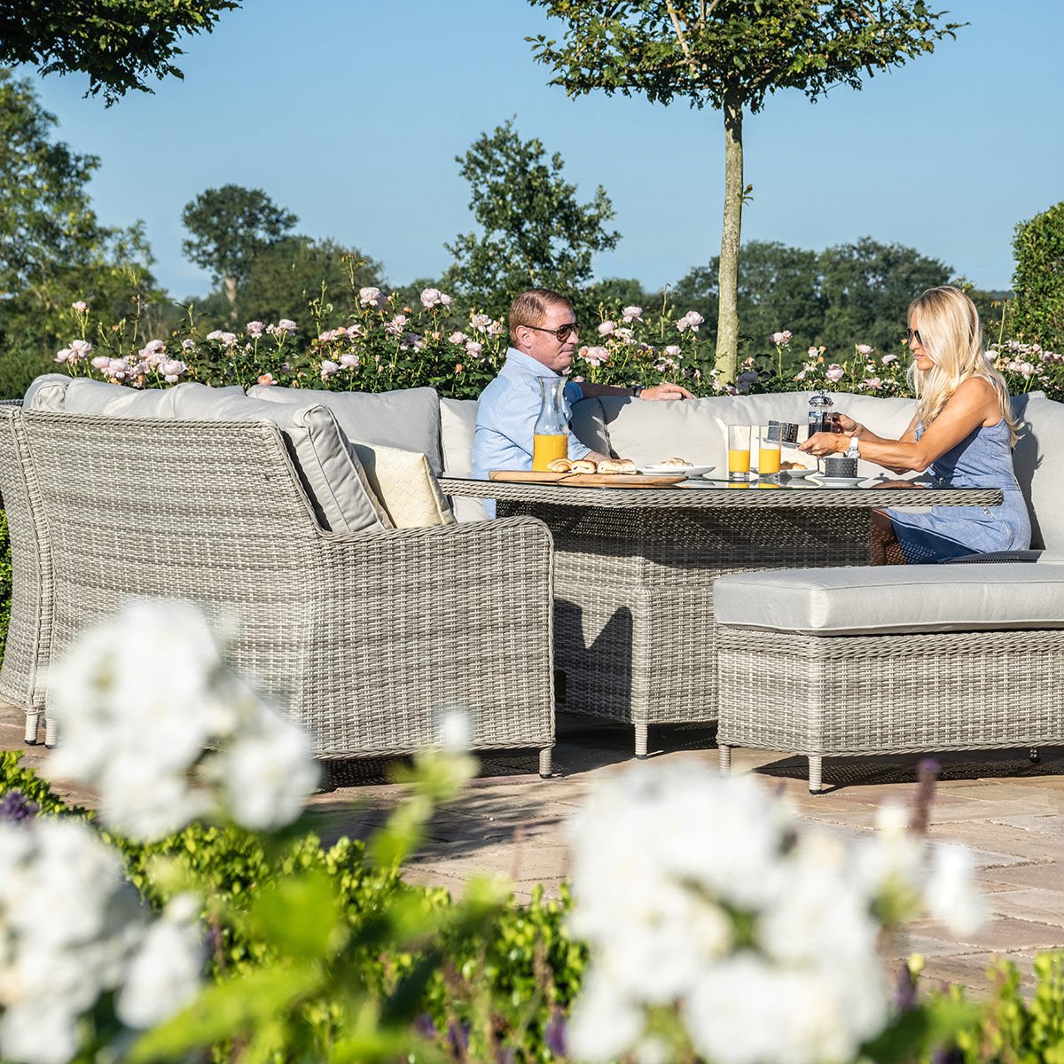 Oxford Royal U-Shaped Rattan Sofa Set