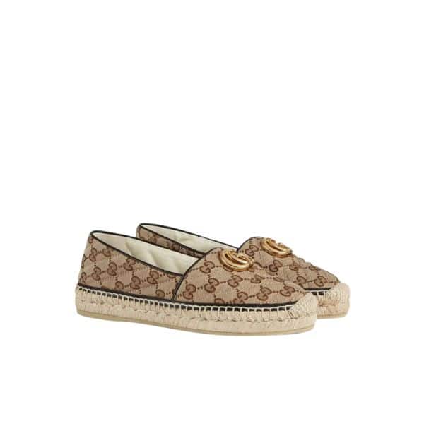 Gucci Women’S Matelass? Canvas Espadrille Beige 621239 Kqwm0 9765