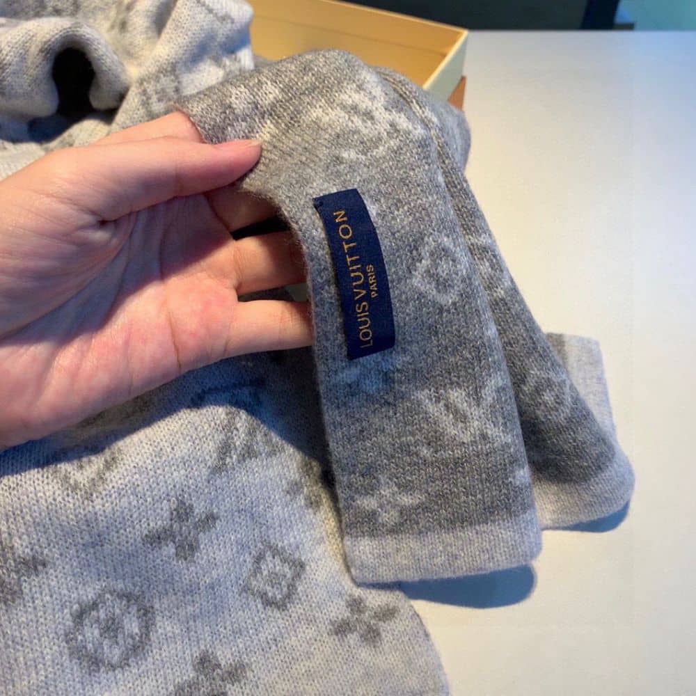 Louis Vuitton Cachecol Monogram Denim Scarf Light Grey