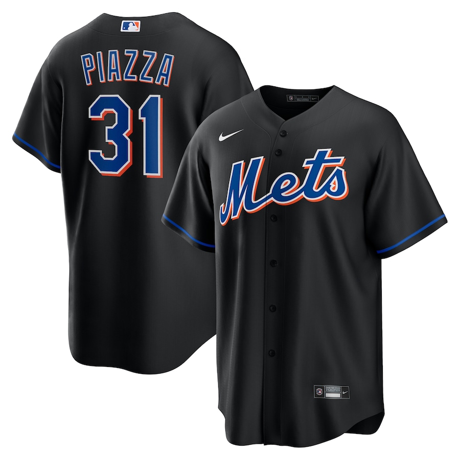 Mike Piazza New York Mets 2022 Alternate Player Jersey Black