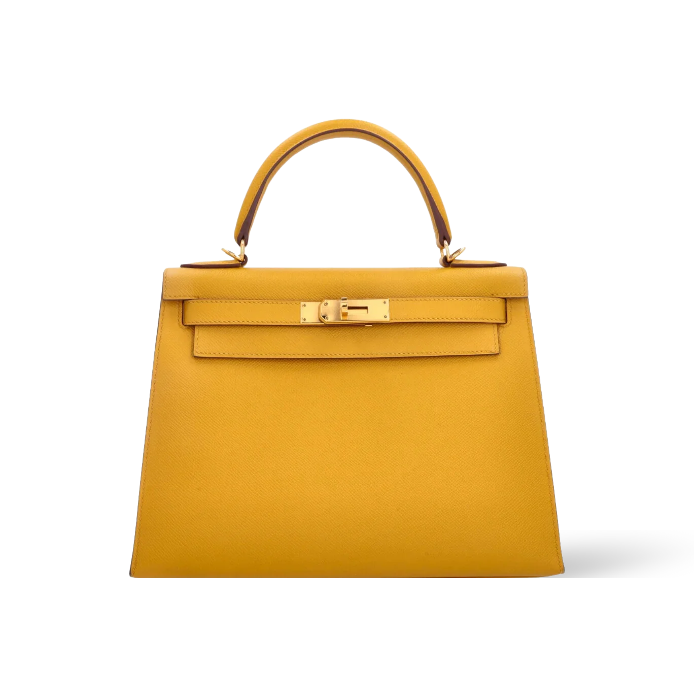 Hermes Kelly 28 Bag In Jaune Ambre Leather For Women 28cm/11in