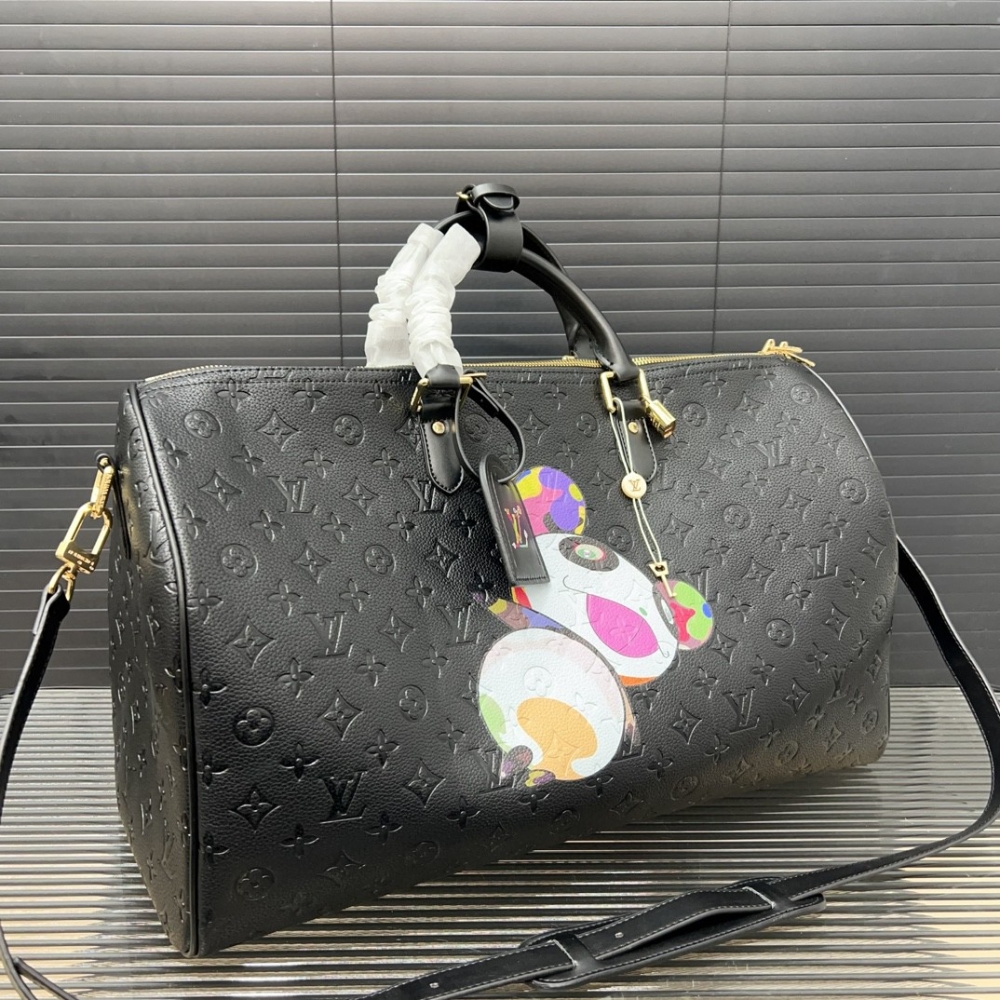 Louis Vuitton X Takashi Murakami Keepall Black 45Cm