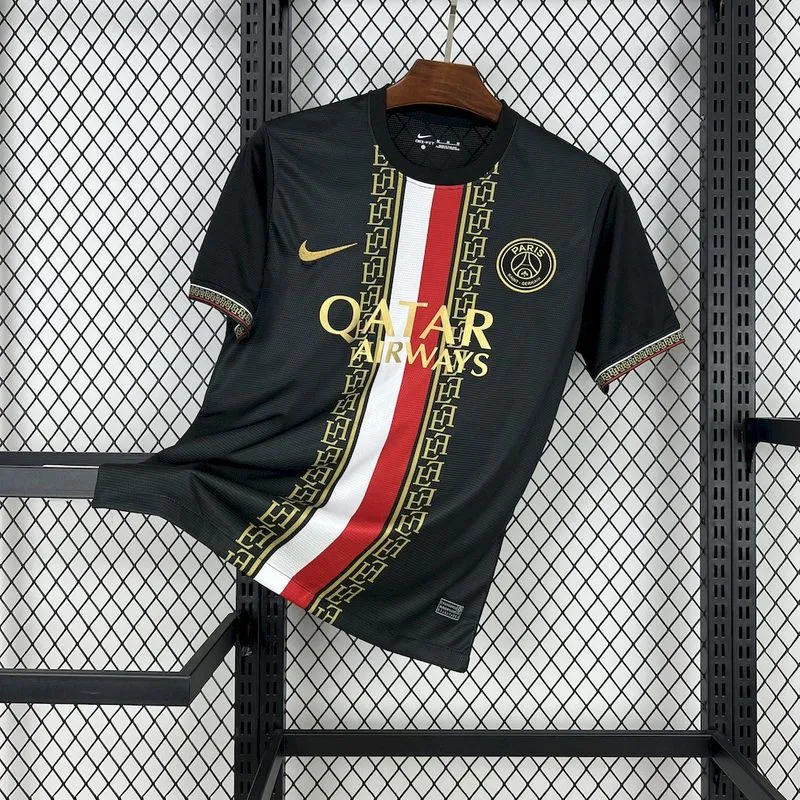 2025-26 PSG Black and Gold Edition Football jersey