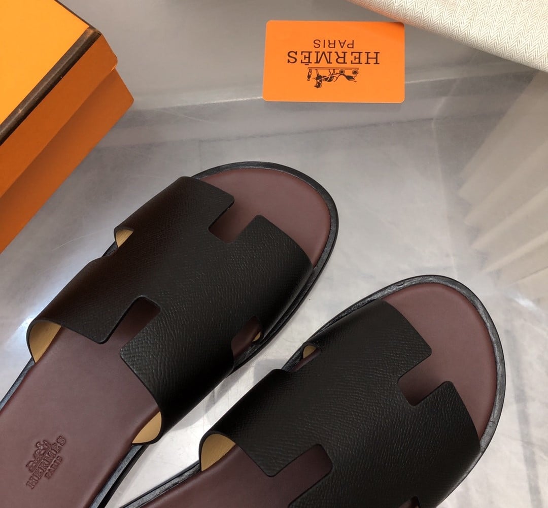 Hermes Izmir Sandal Black And Brown