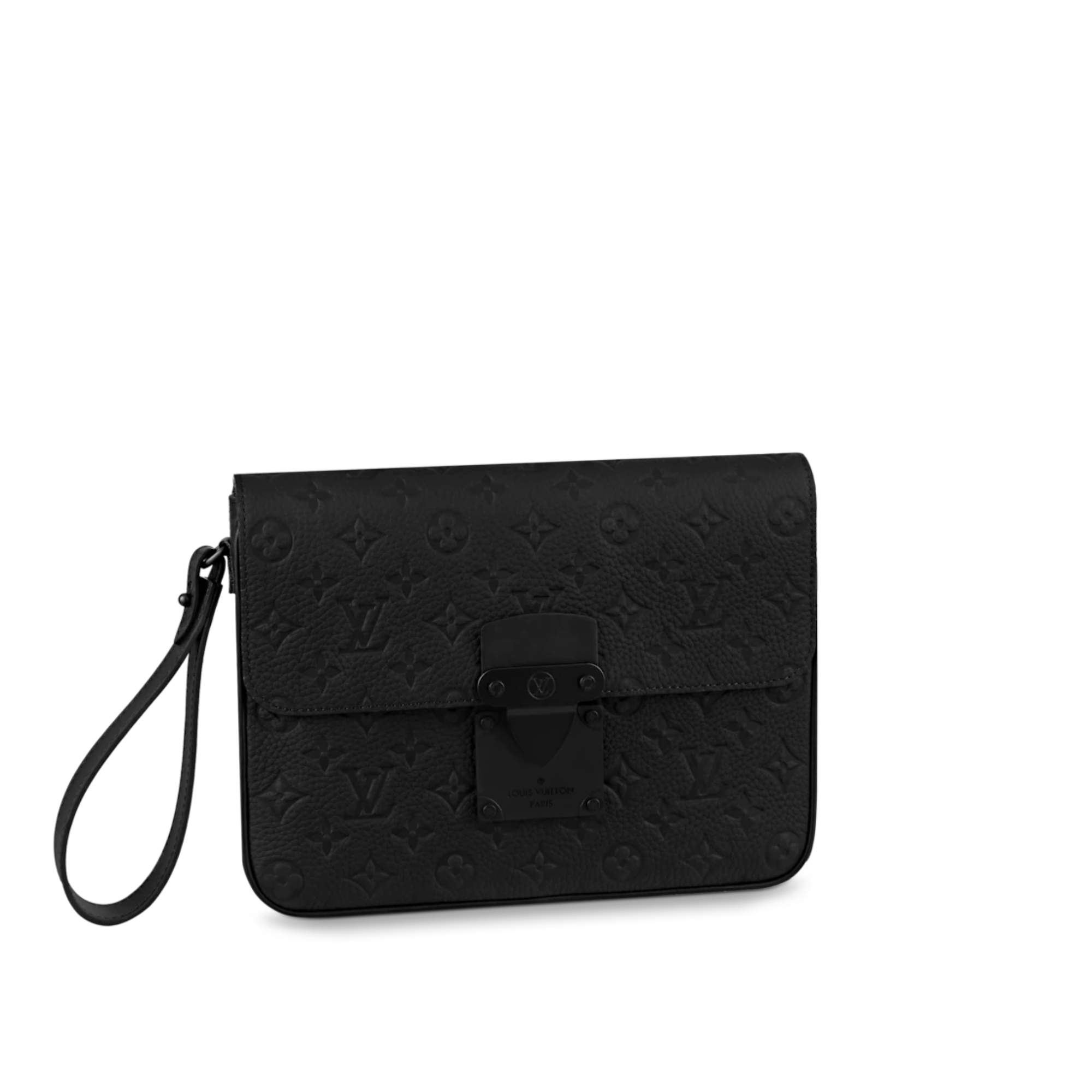 Louis Vuitton S Lock A4 Pouch Black 28Cm M80582