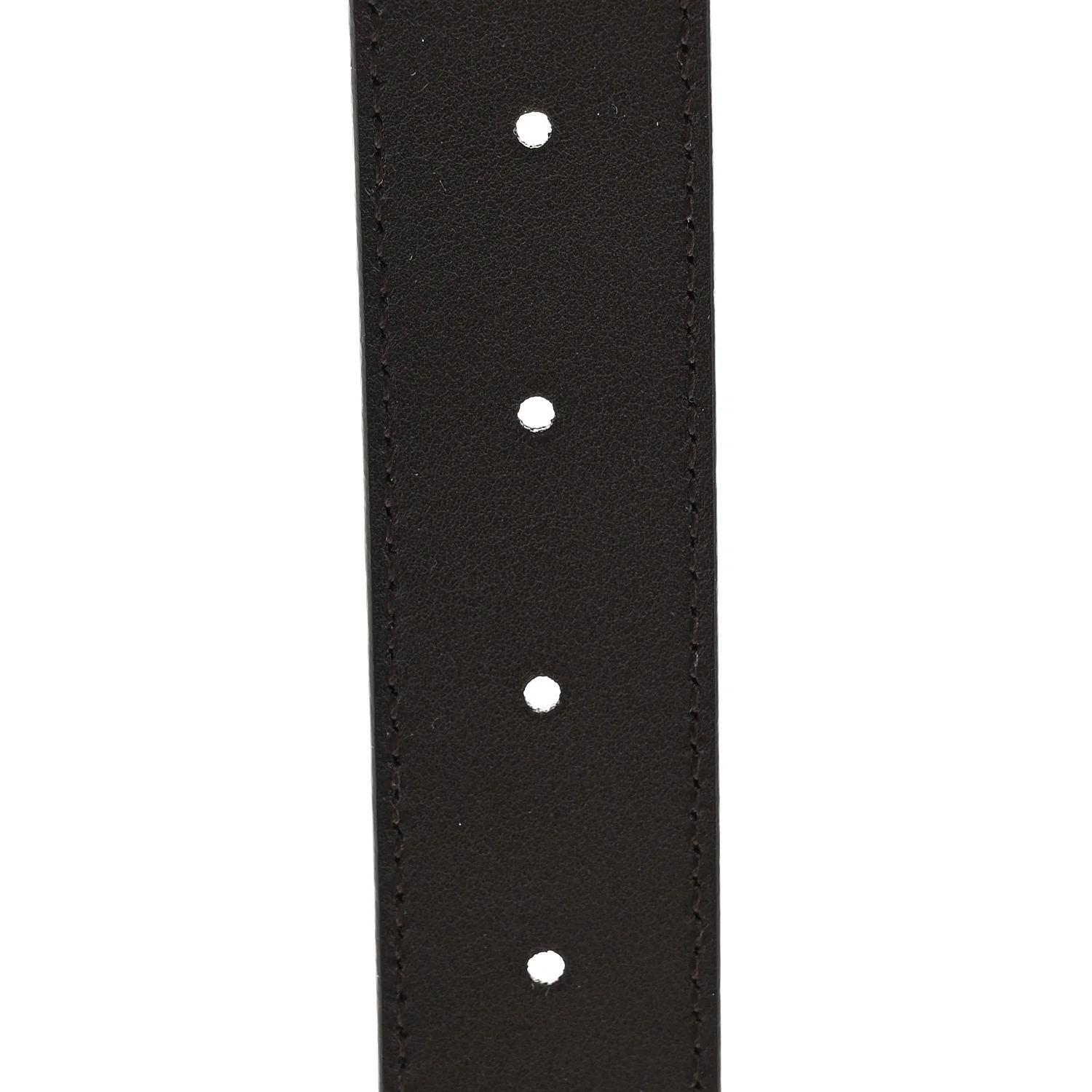 Plutone Calfskin Plaque GG 30mm Belt 85 34 Cocoa