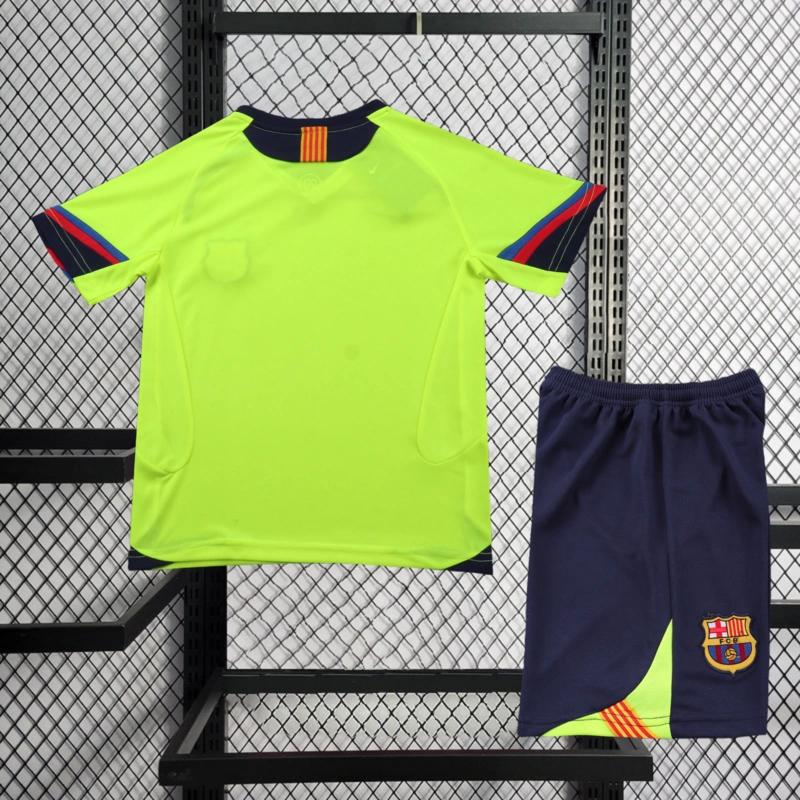 Retro kids 2005-06 KIDS FC Barcelona away XAVI MESSI RONALDINHO Football jersey retro