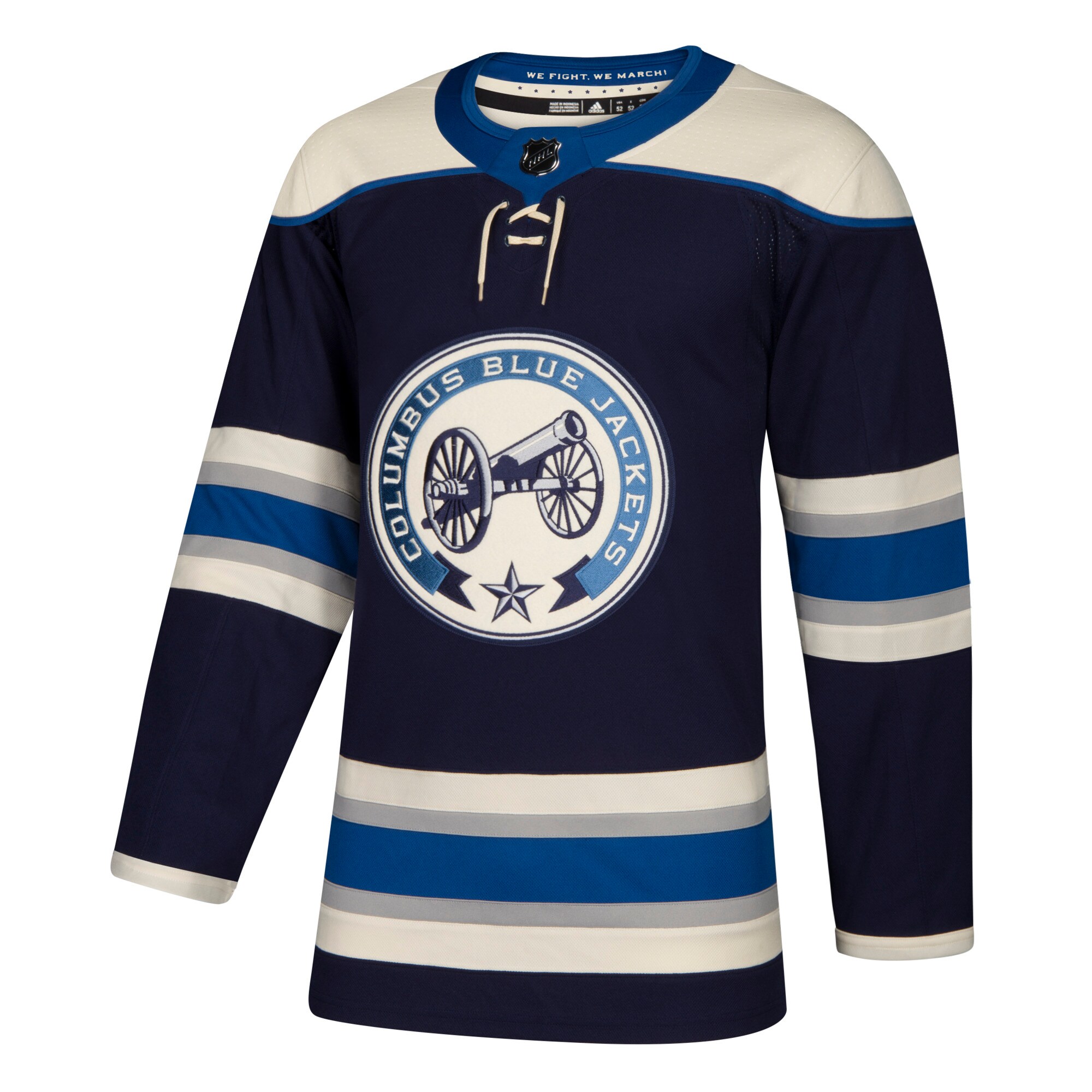 Columbus Blue Jackets adidas Authentic Alternate Blank Jersey – Navy