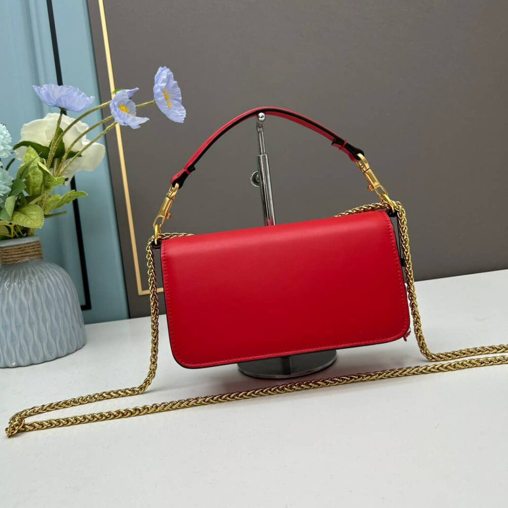 Valentino Locò Small Shoulder Bag In Calfskin Red 1W2B0K53Zxlm24