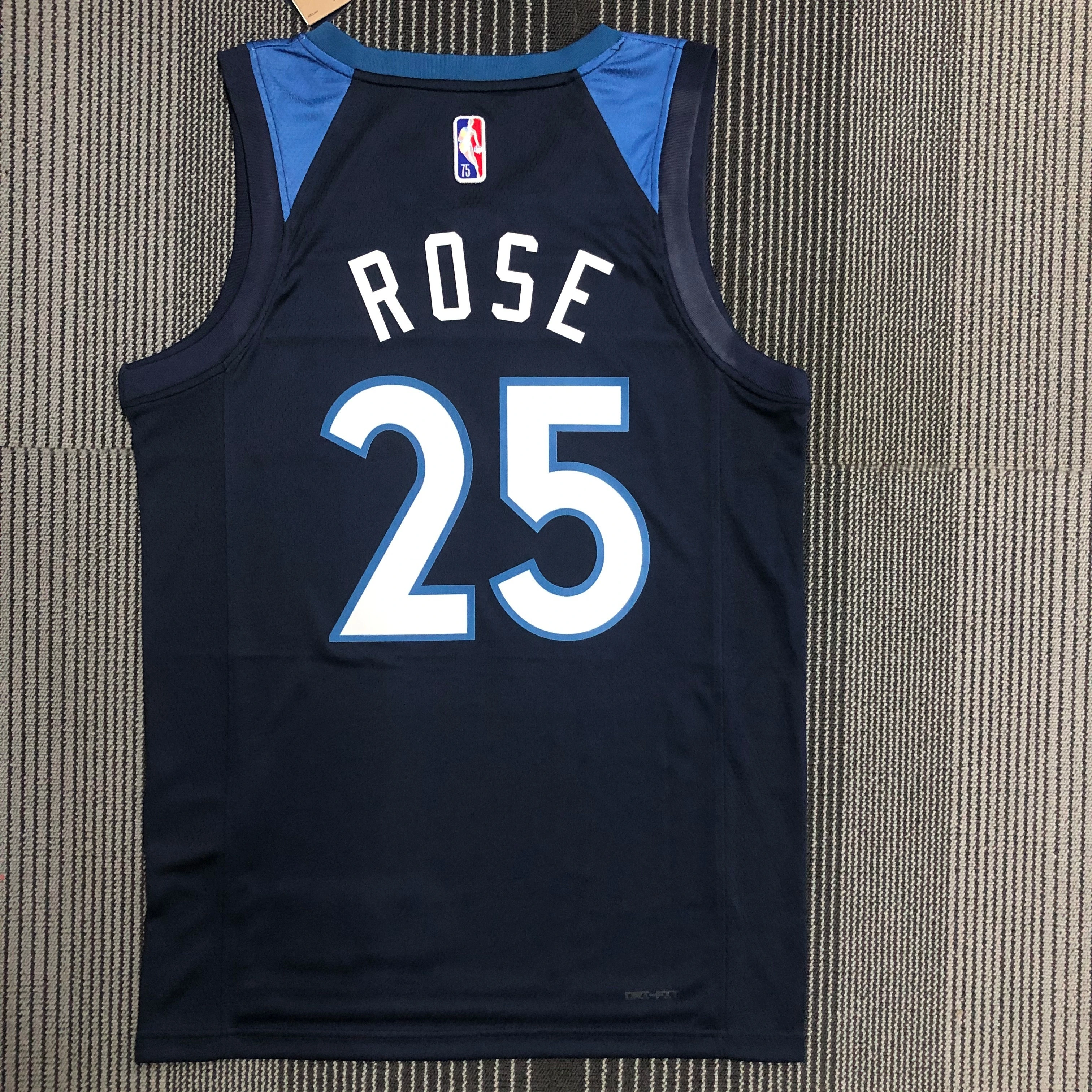 NBA 75th Anniversary Minnesota Timberwolves 25 Rose Basketball Jersey