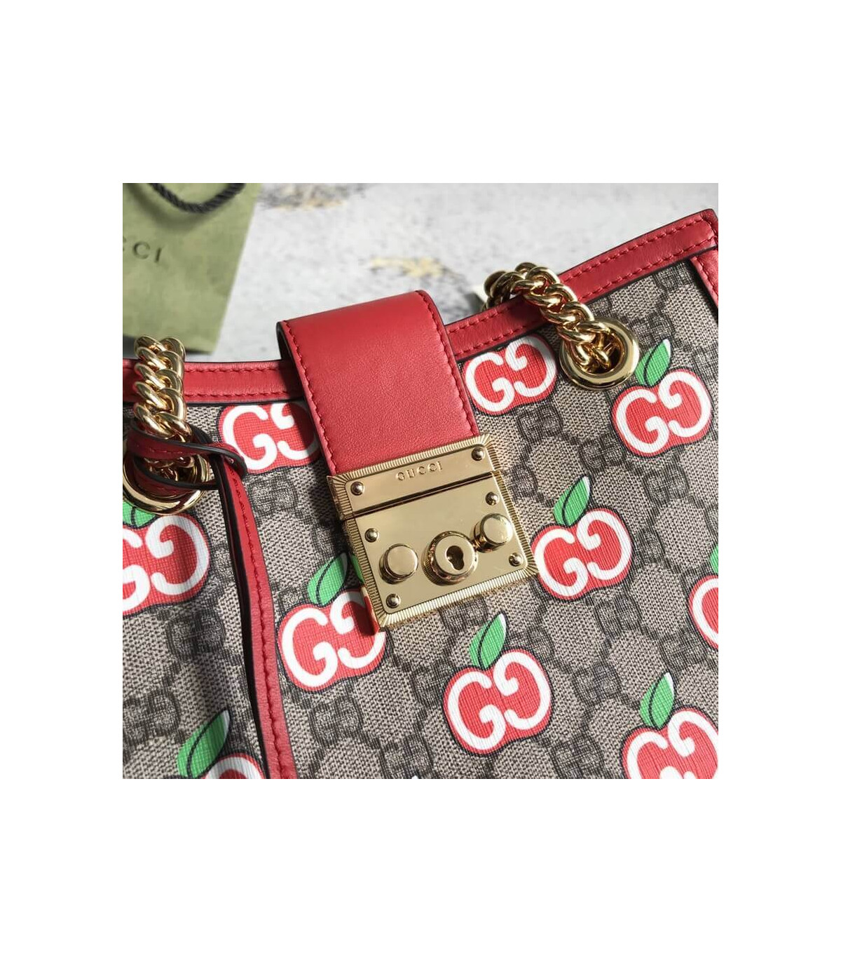 Gucci GG Apple Print Small Shoulder Bag