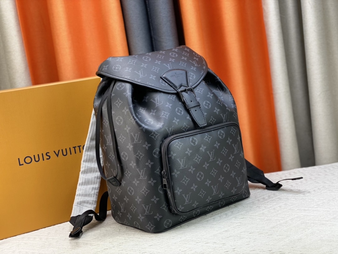 Louis Vuitton Montsouris Backpack Black 40Cm M46683