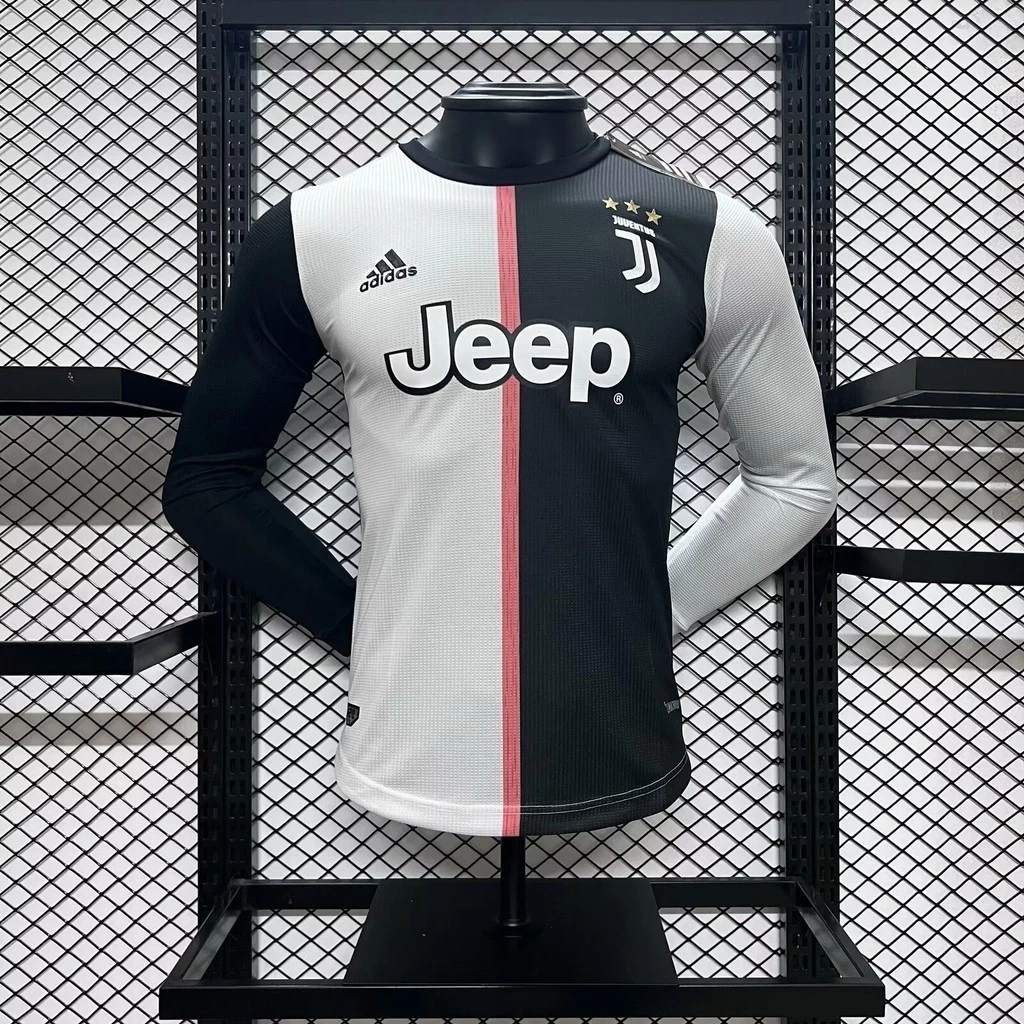 Retro Player 2019-20 Juventus Home Long Sleeve Ronaldo Bonucci Danilo DYBALA Football jersey retro