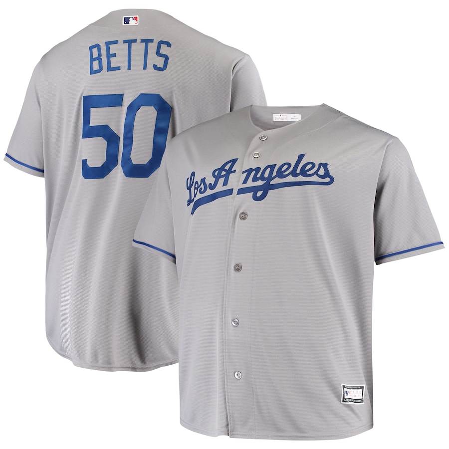 Mookie Betts Los Angeles Dodgers Big&Tall Player Jersey Gray