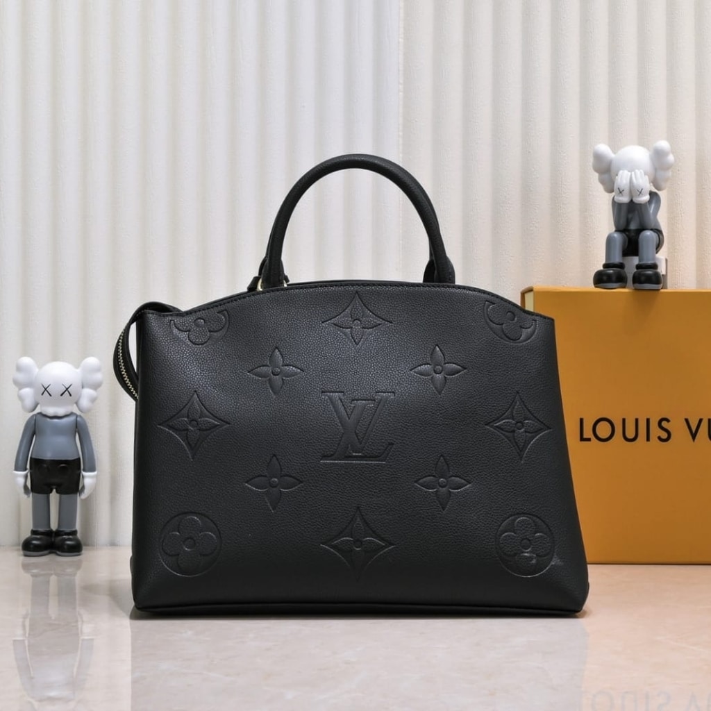 Louis Vuitton Grand Palais Monogram Empreinte Leather Black 34cm M45811