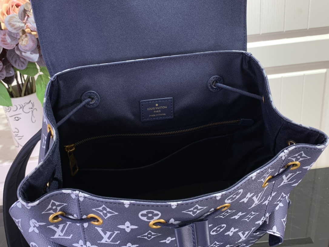 Louis Vuitton Christopher Pm Backpack Blue 48Cm For Men