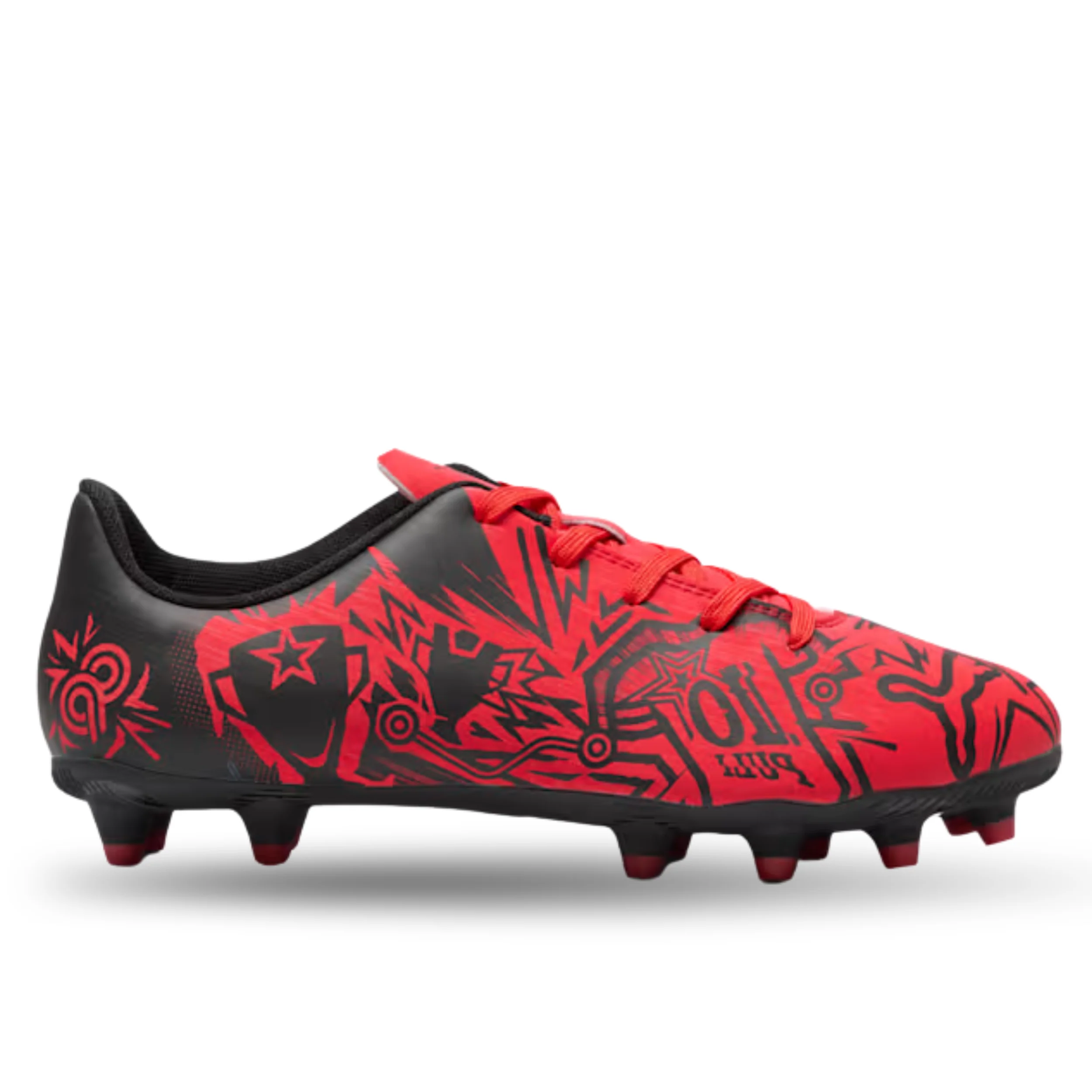 PUMA x Christian Pulisic Youth Tacto II FG/AG Soccer Cleats (Red/Black)