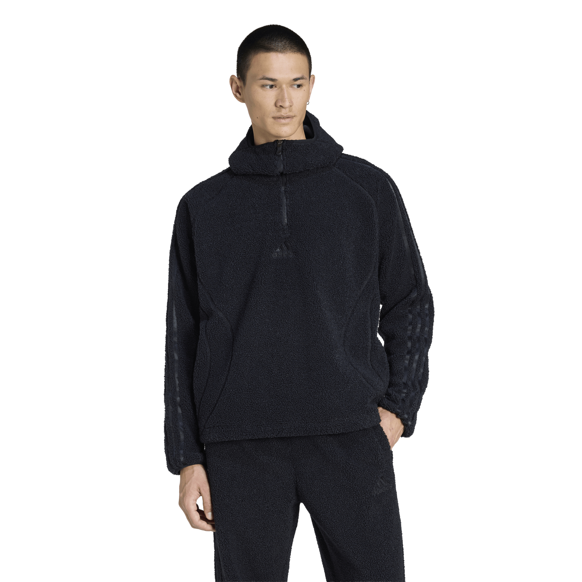adidas Borg Fleece Quarter-Zip Hoodie