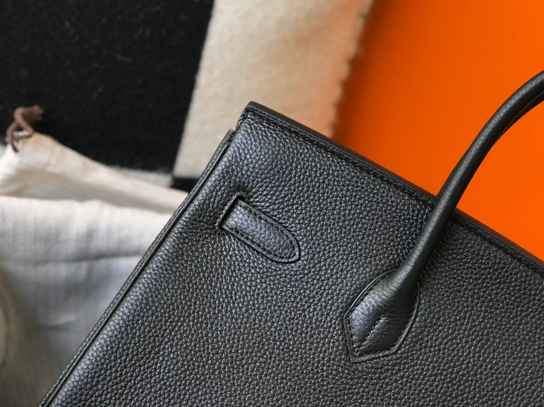 Hermes Birkin 35Cm Black Togo Leather Silver Hardware